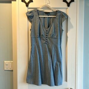 Banana Republic chambray cap sleeve dress 10 NWT